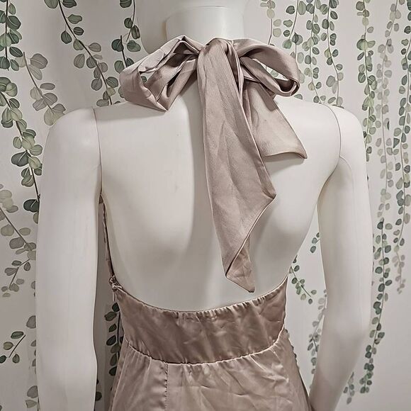 Show Me Your MuMu Adele Halter Maxi Dress Sz S - Picture 10 of 11